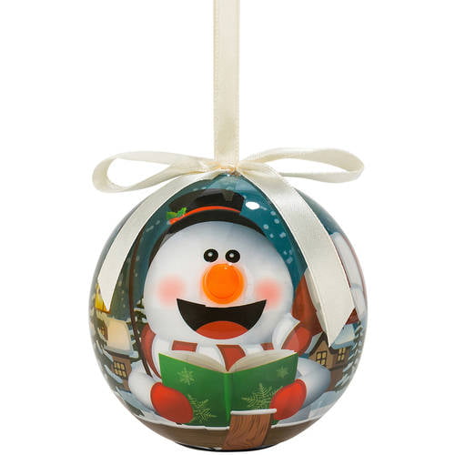 Twinkling Treasures 3D Blinking Christmas MINI Ornament SNOW GIRL 